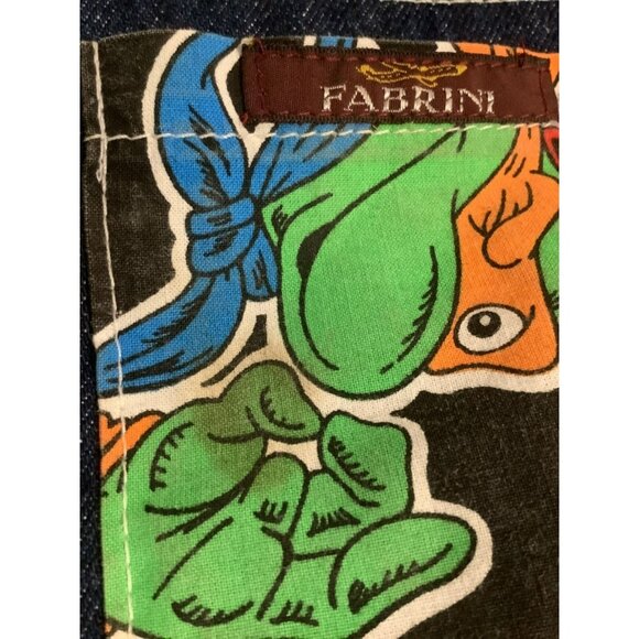 Vintage Teenage Mutant Ninja Turtles Denim Backpack 1991 - 16’’X13’’. Fabrini - Picture 8 of 16